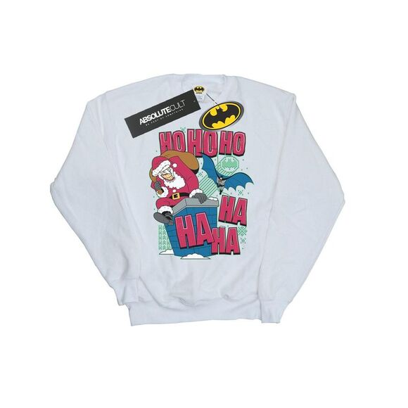 DC Comics Boys Batman And Joker Ha Ha Ha Ho Ho Ho Sweatshirt / White